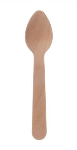 Topline - Holz-Kaffeelöffel, 11 cm, 100 Stück